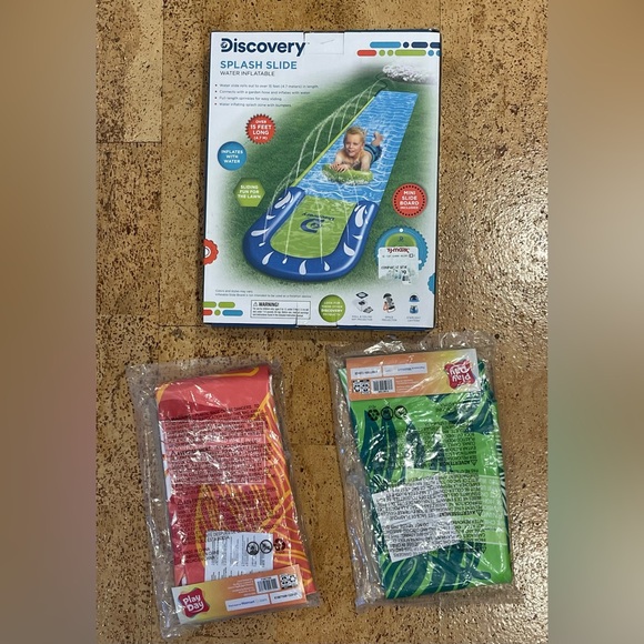 Discovery Kids Toy Inflatable Water Slide and two Tropical tubes New - Picture 8 of 8